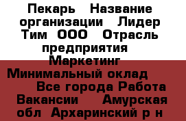 Пекарь › Название организации ­ Лидер Тим, ООО › Отрасль предприятия ­ Маркетинг › Минимальный оклад ­ 27 600 - Все города Работа » Вакансии   . Амурская обл.,Архаринский р-н